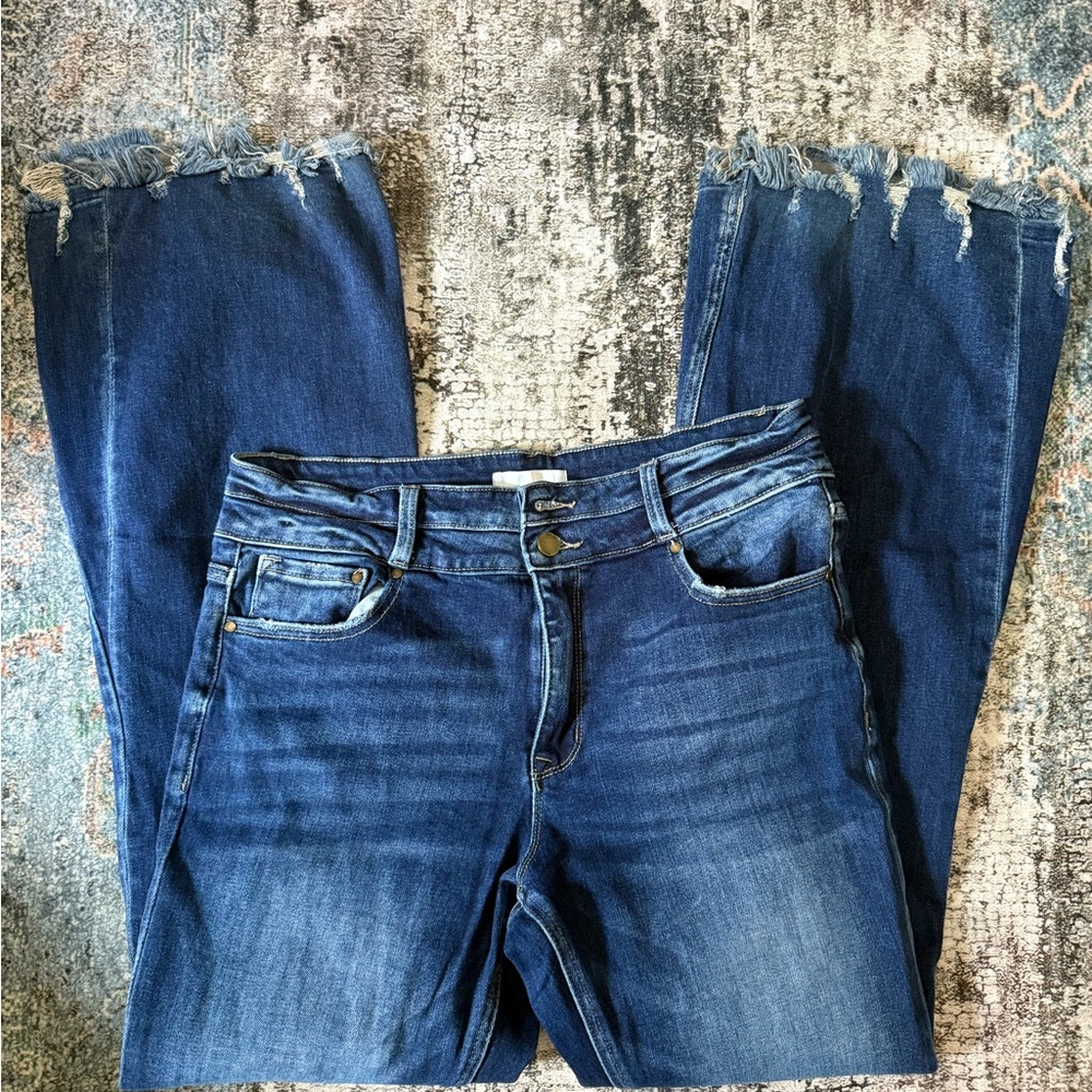 Petra Fashions Dark Blue Flare Jeans 13/30